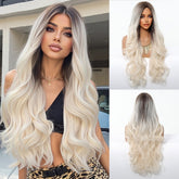 Ice Blonde with Dark Roots Wig - MARKETPLACE | Blonde, Fringe, Synthetic Hair | Milk & Honey Wigs