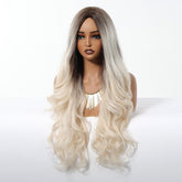 Ice Blonde with Dark Roots Wig - MARKETPLACE | Blonde, Fringe, Synthetic Hair | Milk & Honey Wigs