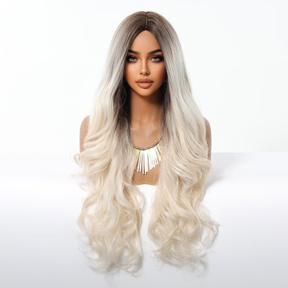 Ice Blonde with Dark Roots Ice Blonde Dark synthetic lace front wig | Milk &amp; Honey Wigs