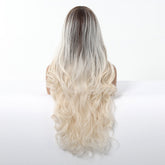 Ice Blonde with Dark Roots Wig - MARKETPLACE | Blonde, Fringe, Synthetic Hair | Milk & Honey Wigs