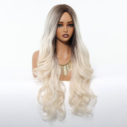 Ice Blonde with Dark Roots Ice Blonde Dark synthetic lace front wig | Milk &amp; Honey Wigs