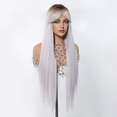 Icy Platinum Straight Wig - MARKETPLACE | Blonde, Fringe, Synthetic Hair | Milk & Honey Wigs