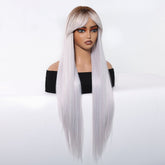 Icy Platinum Straight Wig - MARKETPLACE | Blonde, Fringe, Synthetic Hair | Milk & Honey Wigs