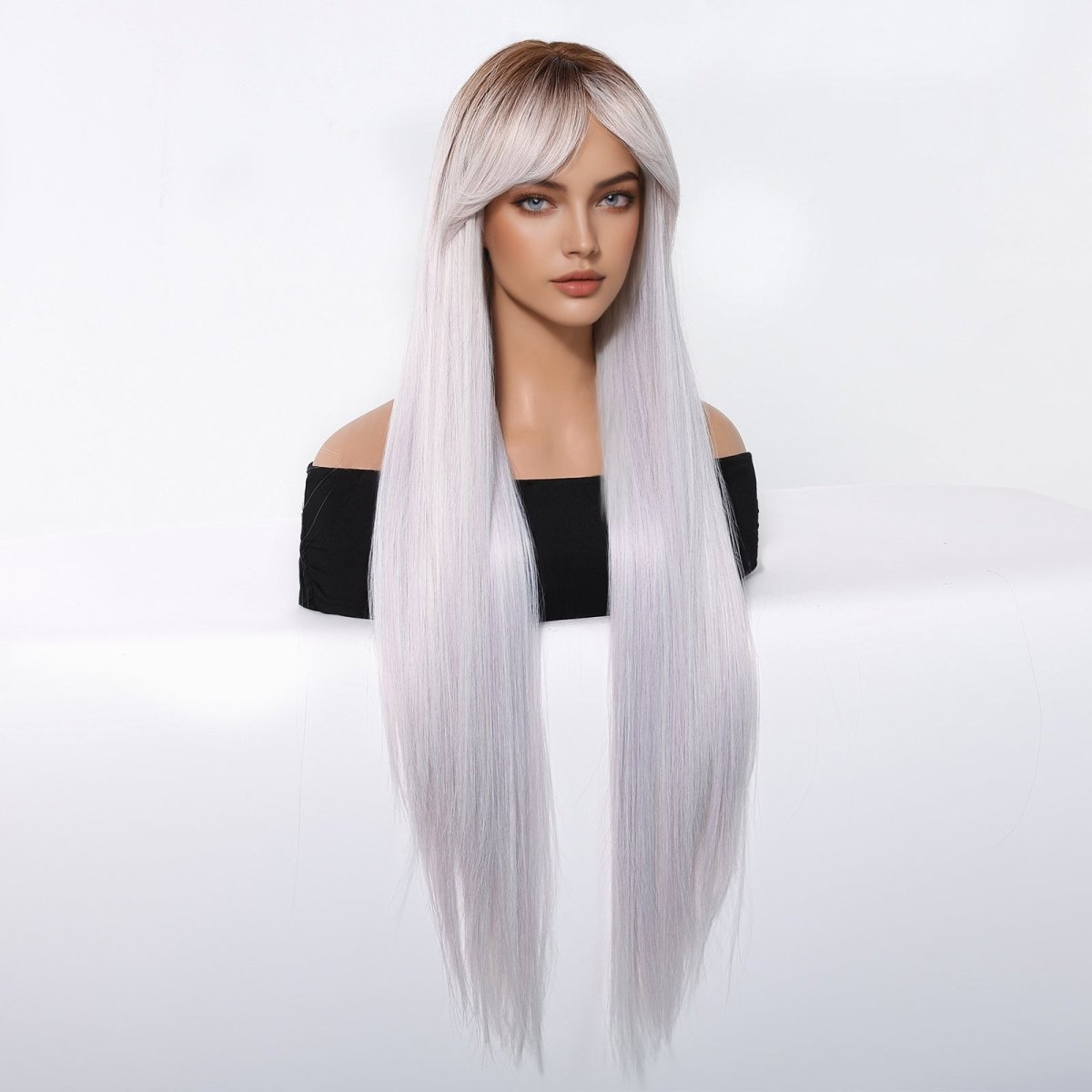 Icy Platinum Straight Wig - MARKETPLACE | Blonde, Fringe, Synthetic Hair | Milk &amp; Honey Wigs