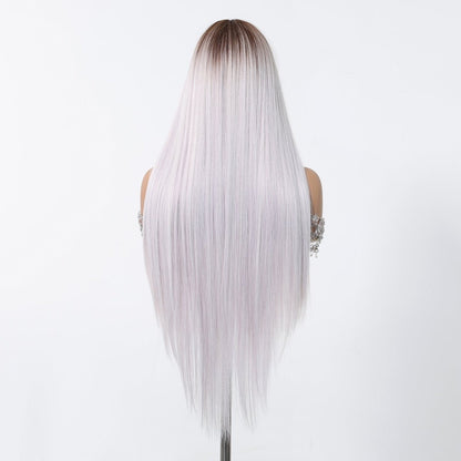 Icy Platinum Straight Wig icy platinum synthetic straight lace front wig | Milk &amp; Honey Wigs