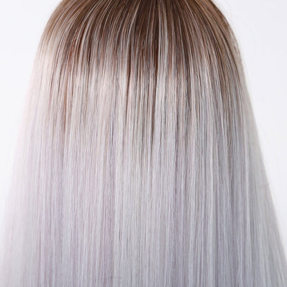 Icy Platinum Straight Wig icy platinum synthetic straight lace front wig | Milk &amp; Honey Wigs