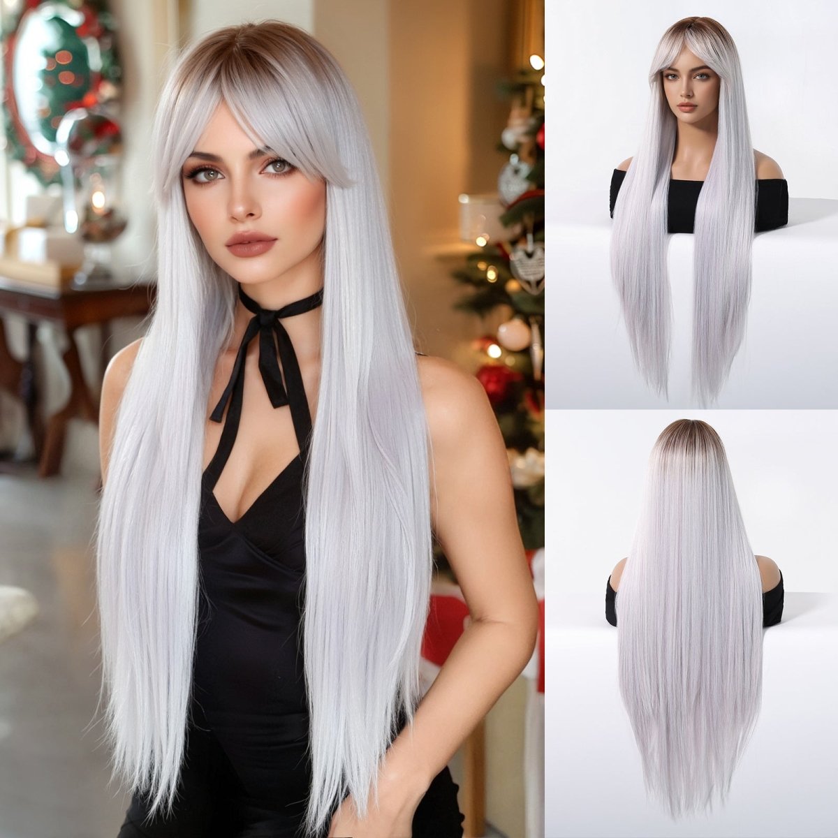 Icy Platinum Straight Wig - MARKETPLACE | Blonde, Fringe, Synthetic Hair | Milk &amp; Honey Wigs