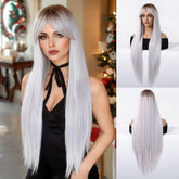 Icy Platinum Straight Wig - MARKETPLACE | Blonde, Fringe, Synthetic Hair | Milk & Honey Wigs