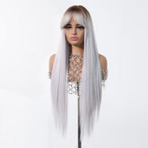 Icy Platinum Straight Wig - MARKETPLACE | Blonde, Fringe, Synthetic Hair | Milk & Honey Wigs