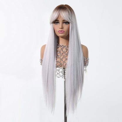 Icy Platinum Straight Wig icy platinum synthetic straight lace front wig | Milk &amp; Honey Wigs