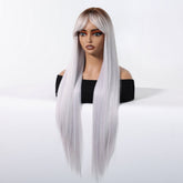 Icy Platinum Straight Wig - MARKETPLACE | Blonde, Fringe, Synthetic Hair | Milk & Honey Wigs