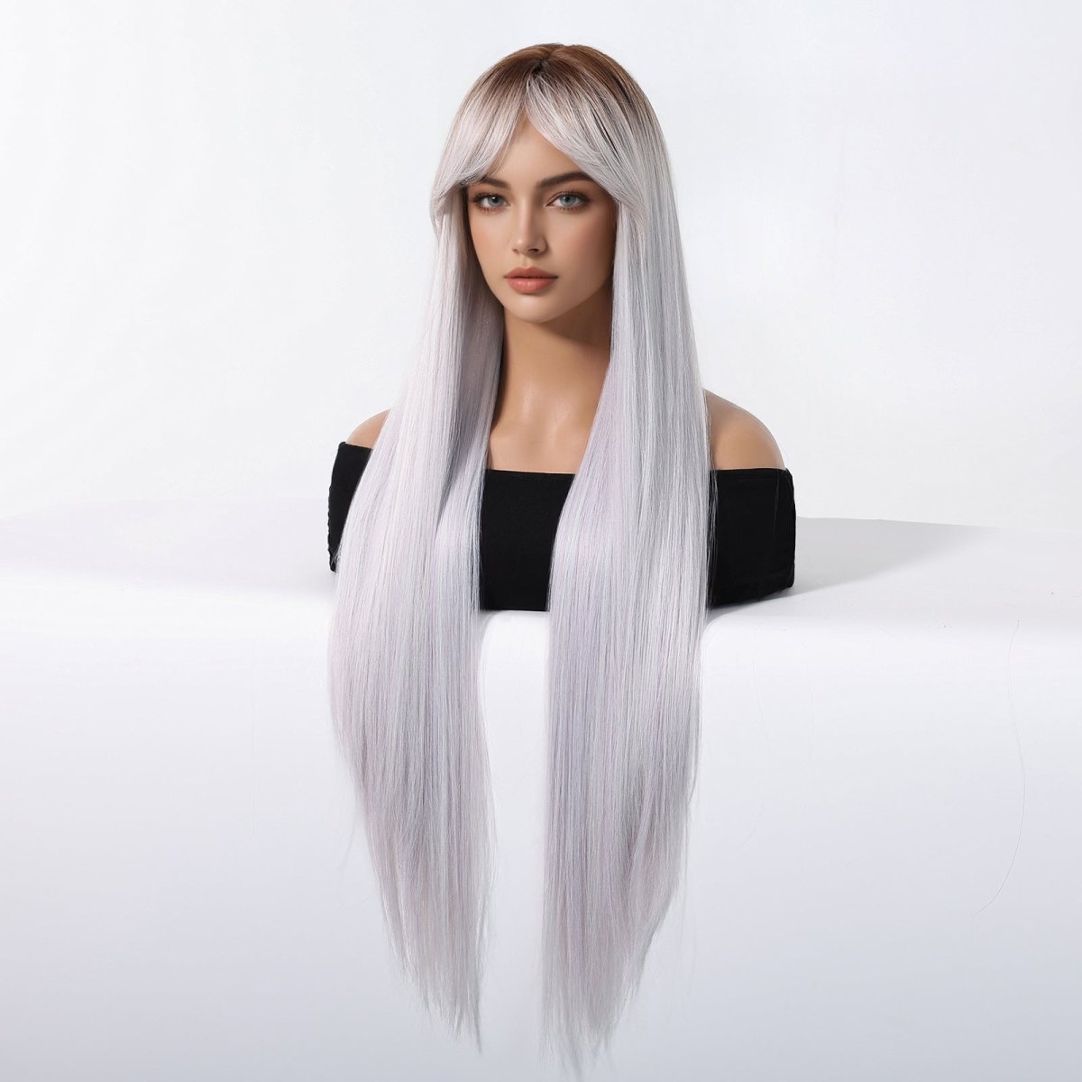 Icy Platinum Straight Wig - MARKETPLACE | Blonde, Fringe, Synthetic Hair | Milk &amp; Honey Wigs