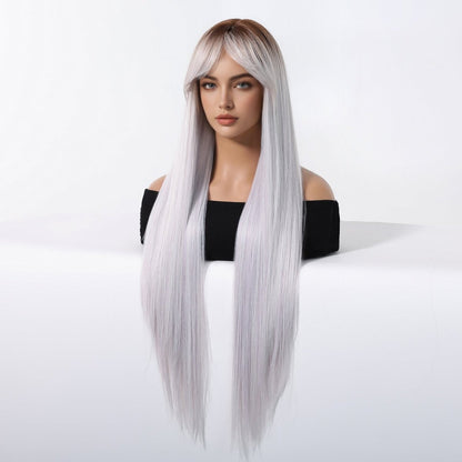Icy Platinum Straight Wig icy platinum synthetic straight lace front wig | Milk &amp; Honey Wigs