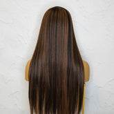 IMOGEN - Chocolate - Lace Front Wig | Brown, 24 Inch, T-Part Lace Front, Synthetic Hair | Milk & Honey Wigs