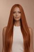 ISABELLE - Auburn - Lace Front Wig | Ginger, 28 Inch+, T-Part Lace Front, Synthetic Hair | Milk & Honey Wigs