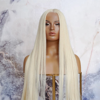 ISABELLE blonde synthetic straight lace front wig | Milk &amp; Honey Wigs