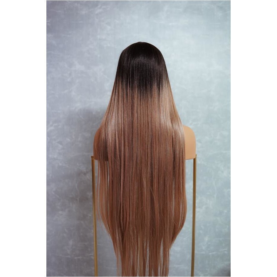 ISABELLE - Brown - Lace Front Wig | Brown, 28 Inch+, T-Part Lace Front, Synthetic Hair | Milk &amp; Honey Wigs