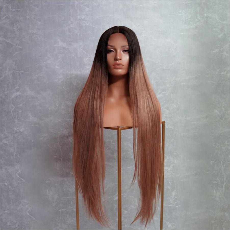 ISABELLE - Brown - Lace Front Wig | Brown, 28 Inch+, T-Part Lace Front, Synthetic Hair | Milk &amp; Honey Wigs