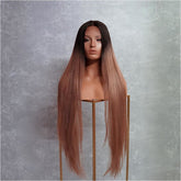 ISABELLE - Brown - Lace Front Wig | Brown, 28 Inch+, T-Part Lace Front, Synthetic Hair | Milk & Honey Wigs