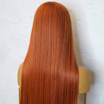 ISABELLE - Copper - Lace Front Wig | Ginger, 28 Inch+, T-Part Lace Front, Synthetic Hair | Milk &amp; Honey Wigs