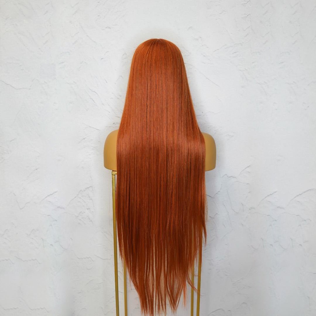 ISABELLE - Copper - Lace Front Wig | Ginger, 28 Inch+, T-Part Lace Front, Synthetic Hair | Milk &amp; Honey Wigs