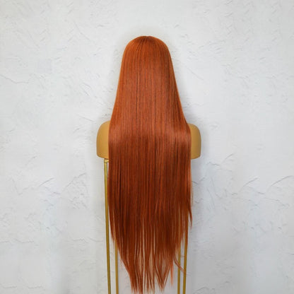 ISABELLE - Copper - Lace Front Wig | Ginger, 28 Inch+, T-Part Lace Front, Synthetic Hair | Milk &amp; Honey Wigs