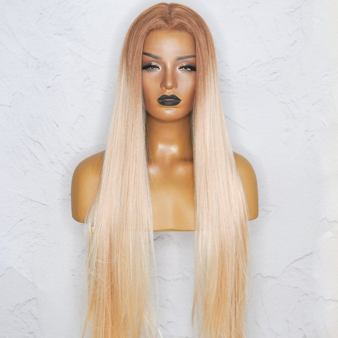ISABELLE Honey Ombre synthetic straight lace front wig | Milk &amp; Honey Wigs