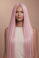 ISABELLE - Pink - Lace Front Wig | Pink, 28 Inch+, T-Part Lace Front, Synthetic Hair | Milk & Honey Wigs