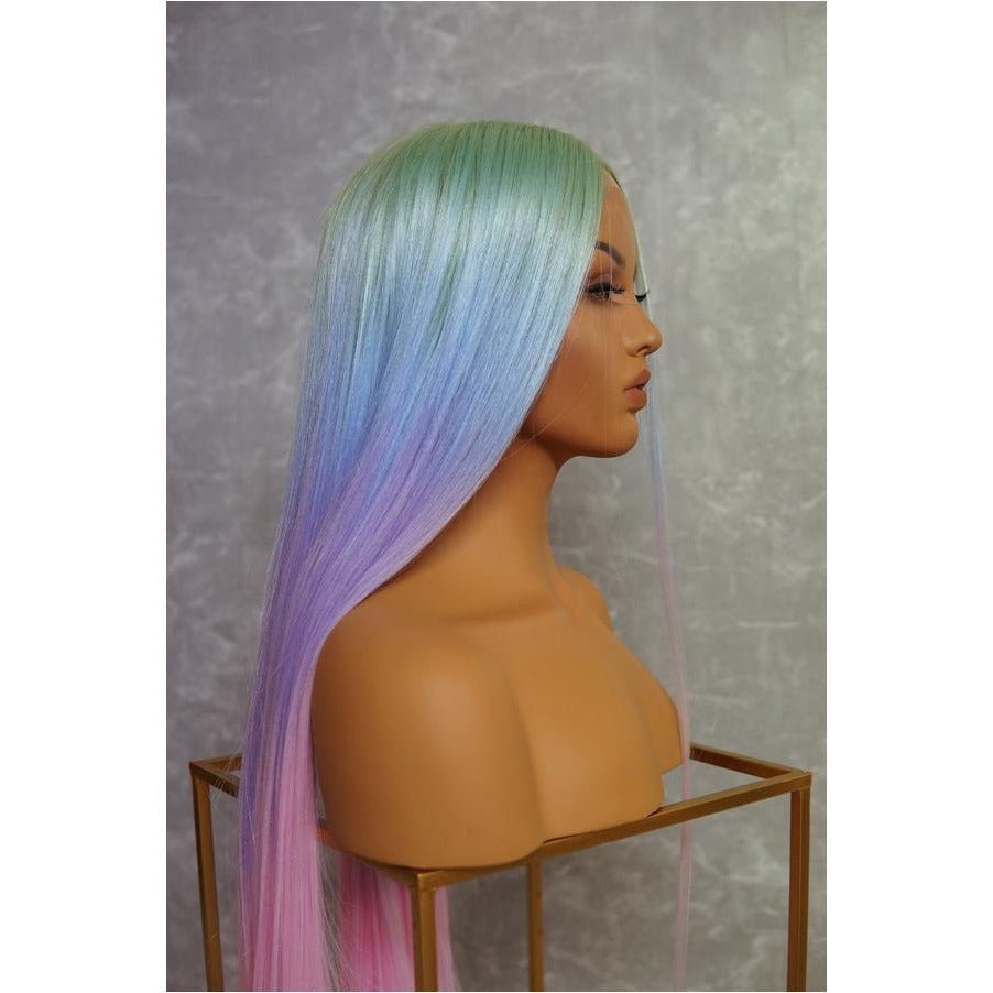 ISABELLE - Rainbow - Lace Front Wig | Rainbow, 28 Inch+, T-Part Lace Front, Synthetic Hair | Milk &amp; Honey Wigs
