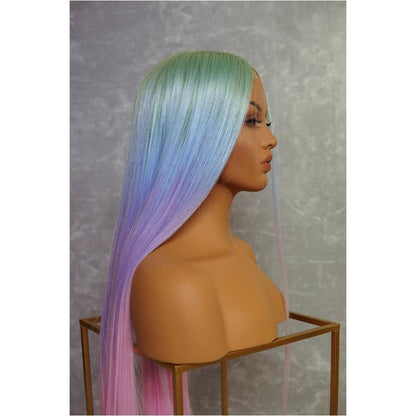 ISABELLE rainbow synthetic straight lace front wig | Milk &amp; Honey Wigs