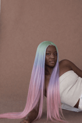 ISABELLE - Rainbow - Lace Front Wig | Rainbow, 28 Inch+, T-Part Lace Front, Synthetic Hair | Milk & Honey Wigs