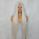 ISABELLE - White - Lace Front Wig | White, 28 Inch+, T-Part Lace Front, Synthetic Hair | Milk & Honey Wigs