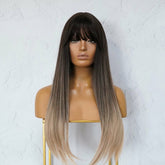 ISHA - Brown Ombre - Fringe Wig | Brown, 24 Inch, Fringe, Synthetic Hair | Milk & Honey Wigs