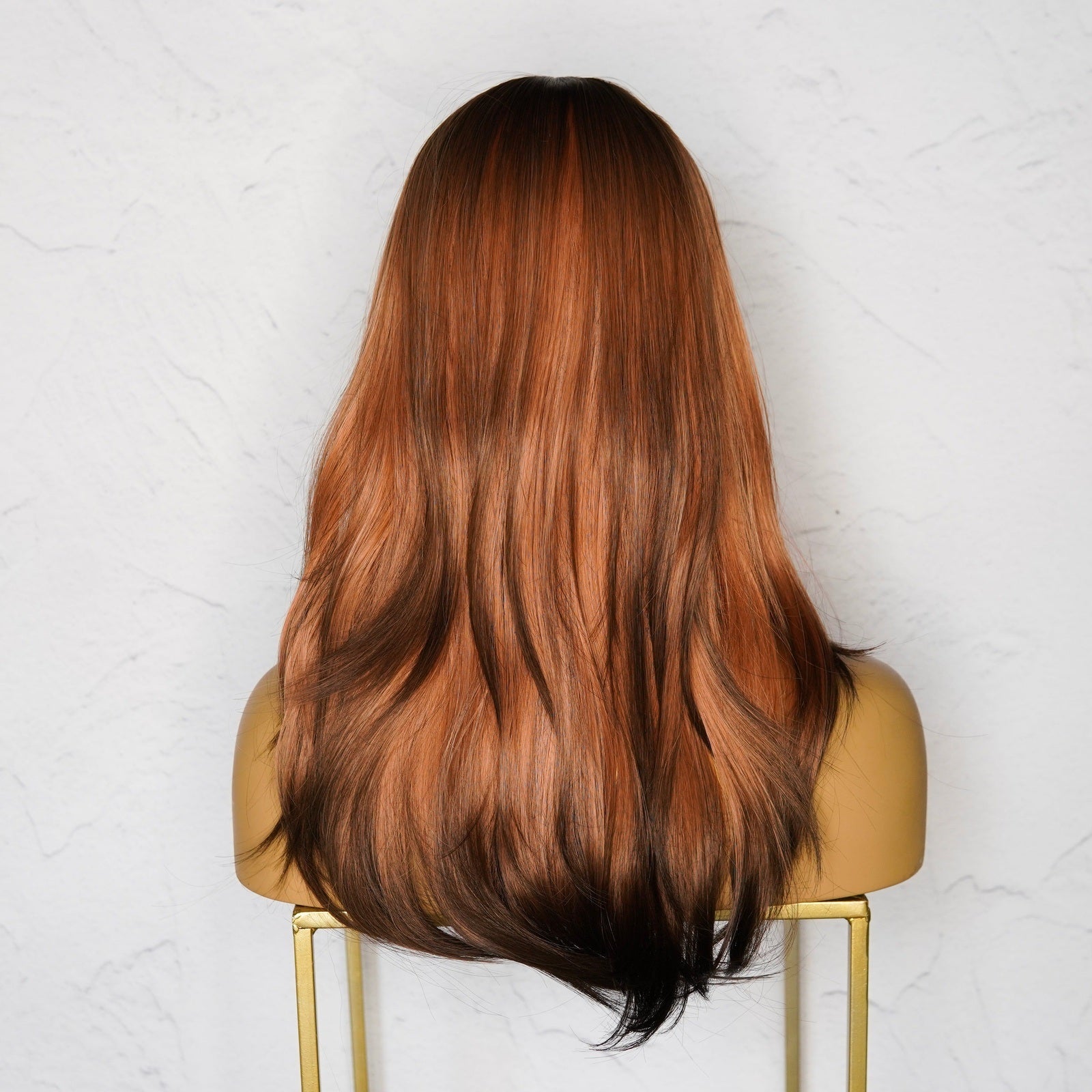 ISLA - Ombre Copper - Fringe Wig | Ginger, 18 Inch, Fringe, Synthetic Hair | Milk &amp; Honey Wigs