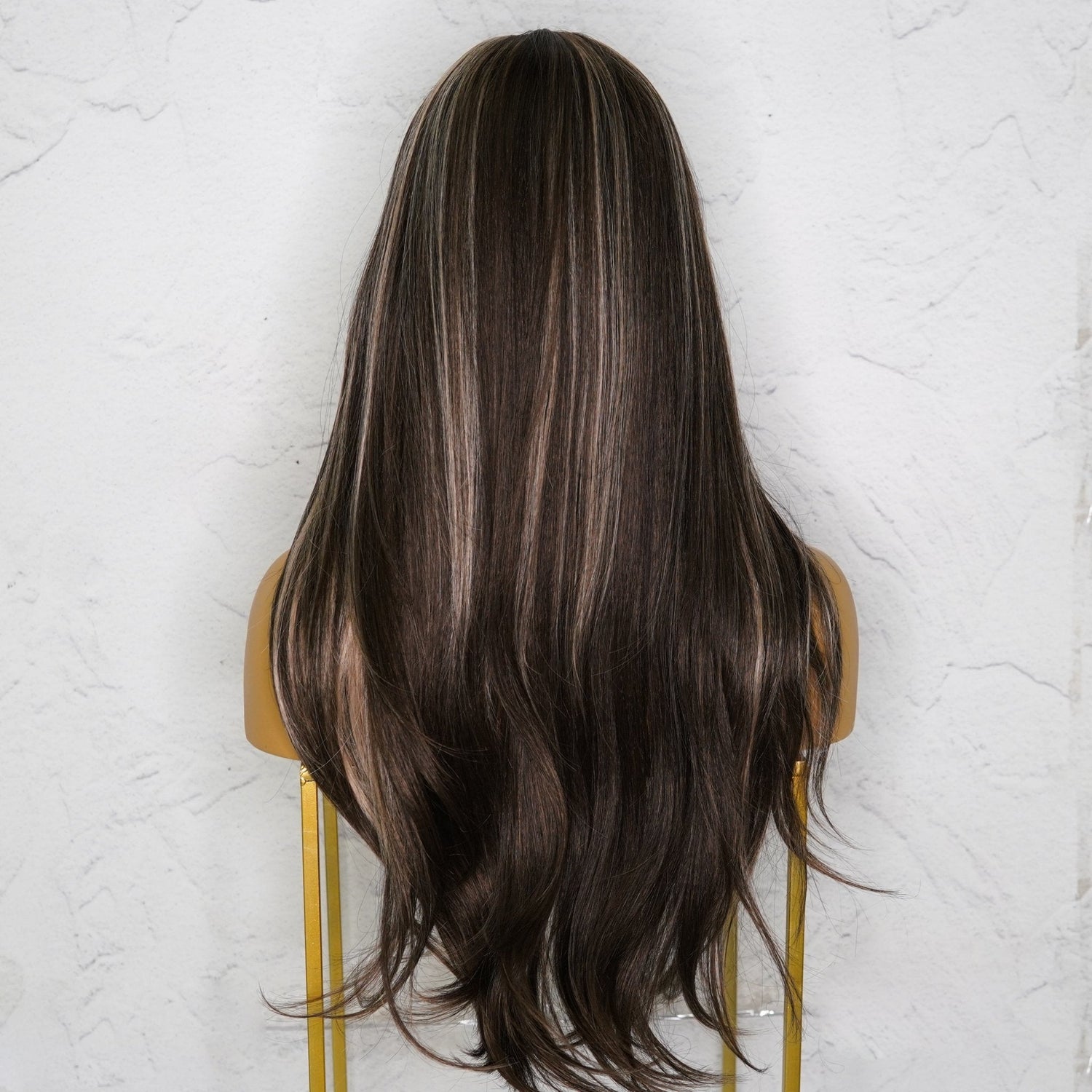IVY - Brown Ombre - Fringe Wig | Brown, 22 Inch, Fringe, Synthetic Hair | Milk &amp; Honey Wigs