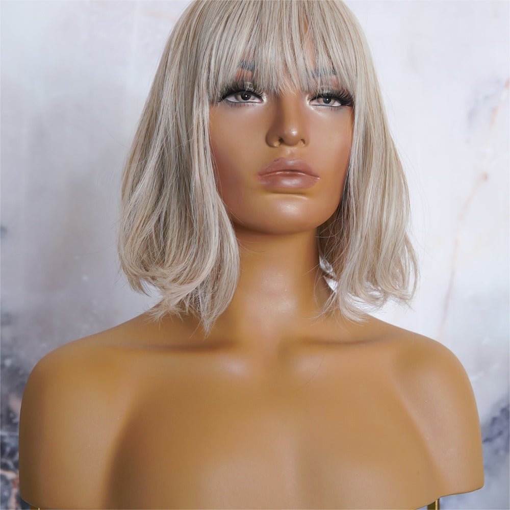 JANET Blonde Bob Fringe Wig | Milk &amp; Honey Wigs