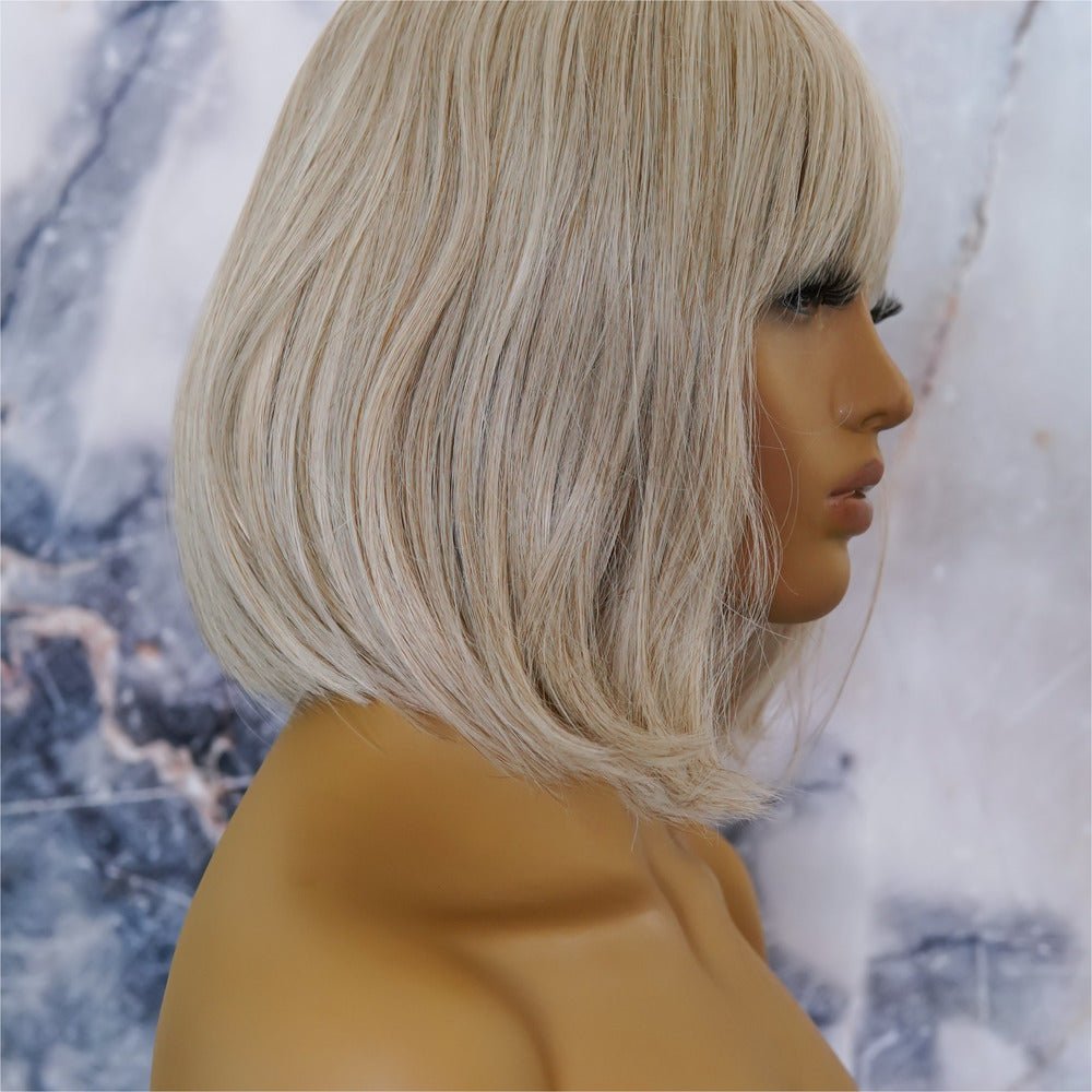 JANET Blonde Bob Fringe Wig | Milk &amp; Honey Wigs