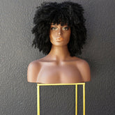 JAYDA - Black - Afro Curl Wig | Black, 14 Inch, Fringe, Synthetic Hair | Milk & Honey Wigs