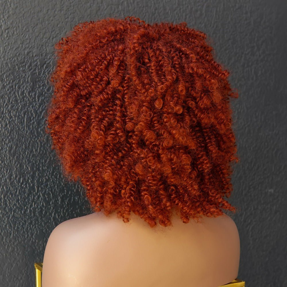 JAYDA - Red - Afro Curl Wig | Red, 14 Inch, Fringe, Synthetic Hair | Milk &amp; Honey Wigs