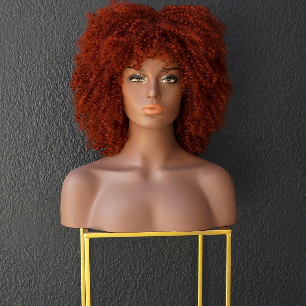 JAYDA - Red - Afro Curl Wig | Red, 14 Inch, Fringe, Synthetic Hair | Milk &amp; Honey Wigs