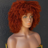 JAYDA - Red - Afro Curl Wig | Red, 14 Inch, Fringe, Synthetic Hair | Milk & Honey Wigs