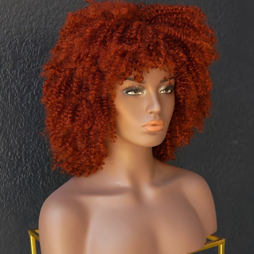 JAYDA - Red - Afro Curl Wig | Red, 14 Inch, Fringe, Synthetic Hair | Milk &amp; Honey Wigs