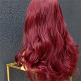 JESSICA - Burgundy - Fringe Wig | Red, 20 Inch, Fringe, Synthetic Hair | Milk & Honey Wigs