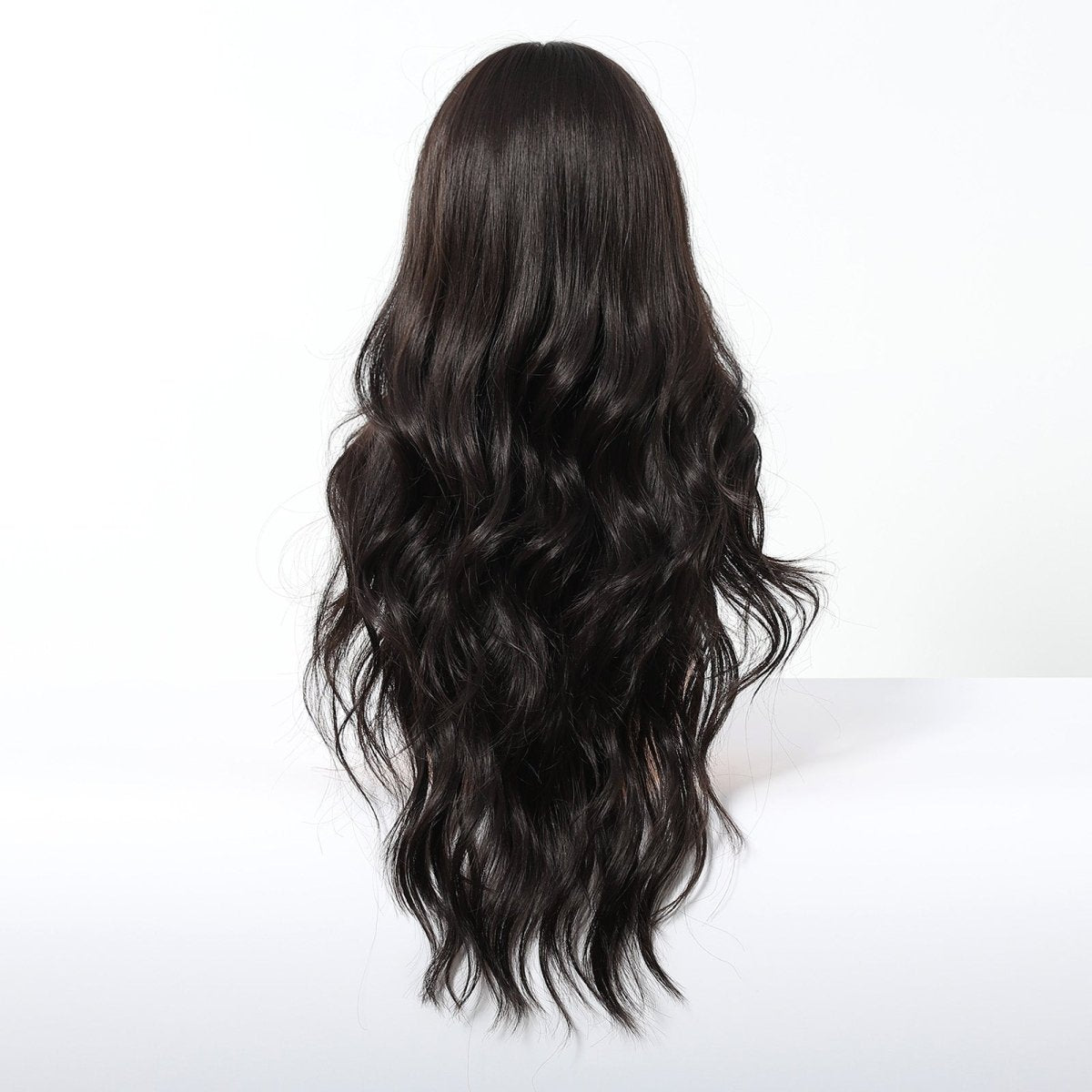 Jet Black Wavy with Full Fringe Wig - MARKETPLACE | Black, Fringe, Synthetic Hair | Milk &amp; Honey Wigs