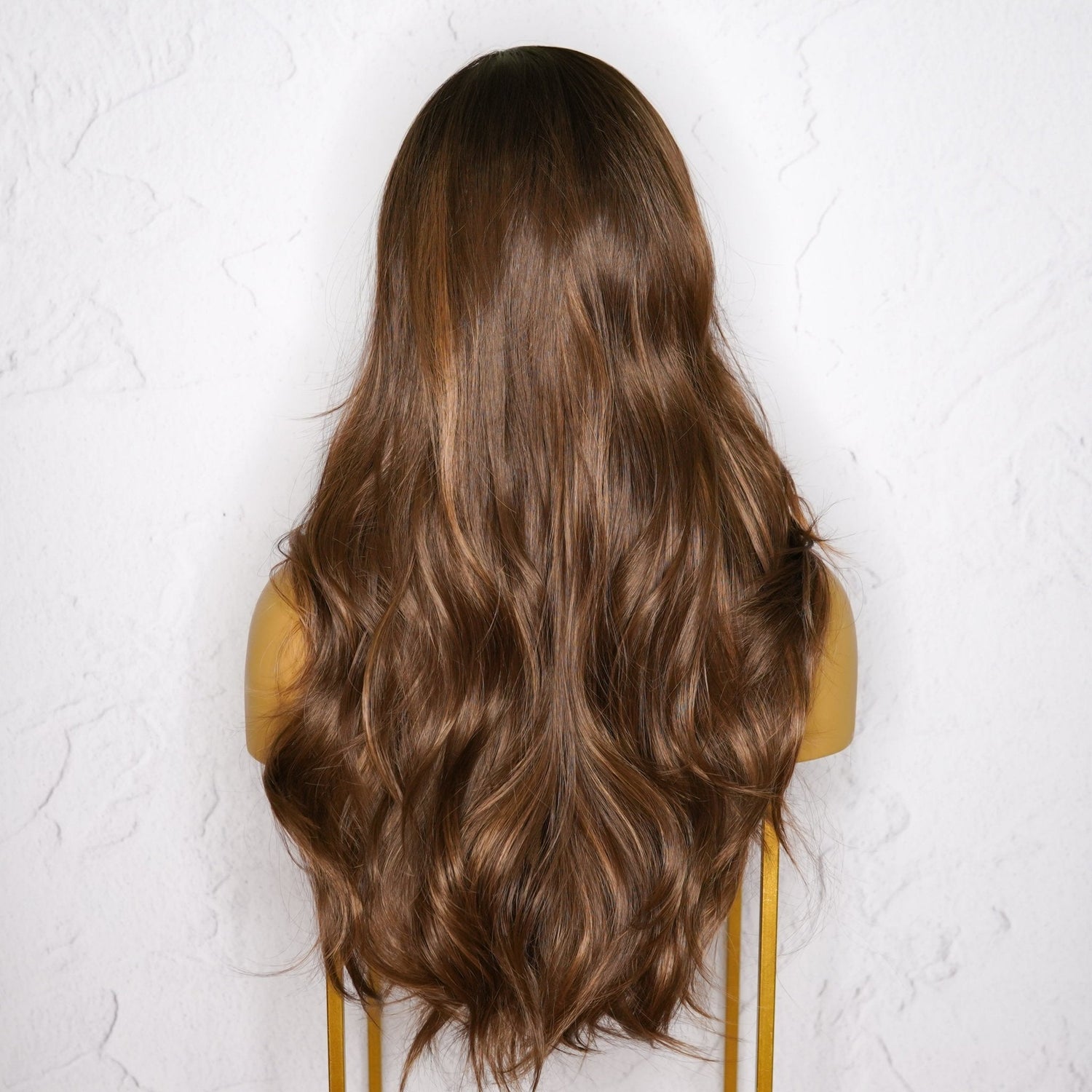 JOCELYN - Dark Chocolate Ombre - Lace Front Wig | Brown, 24 Inch, 13x6 Lace Front, Synthetic Hair | Milk &amp; Honey Wigs