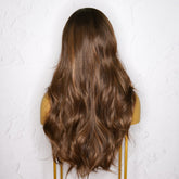 JOCELYN - Dark Chocolate Ombre - Lace Front Wig | Brown, 24 Inch, 13x6 Lace Front, Synthetic Hair | Milk & Honey Wigs