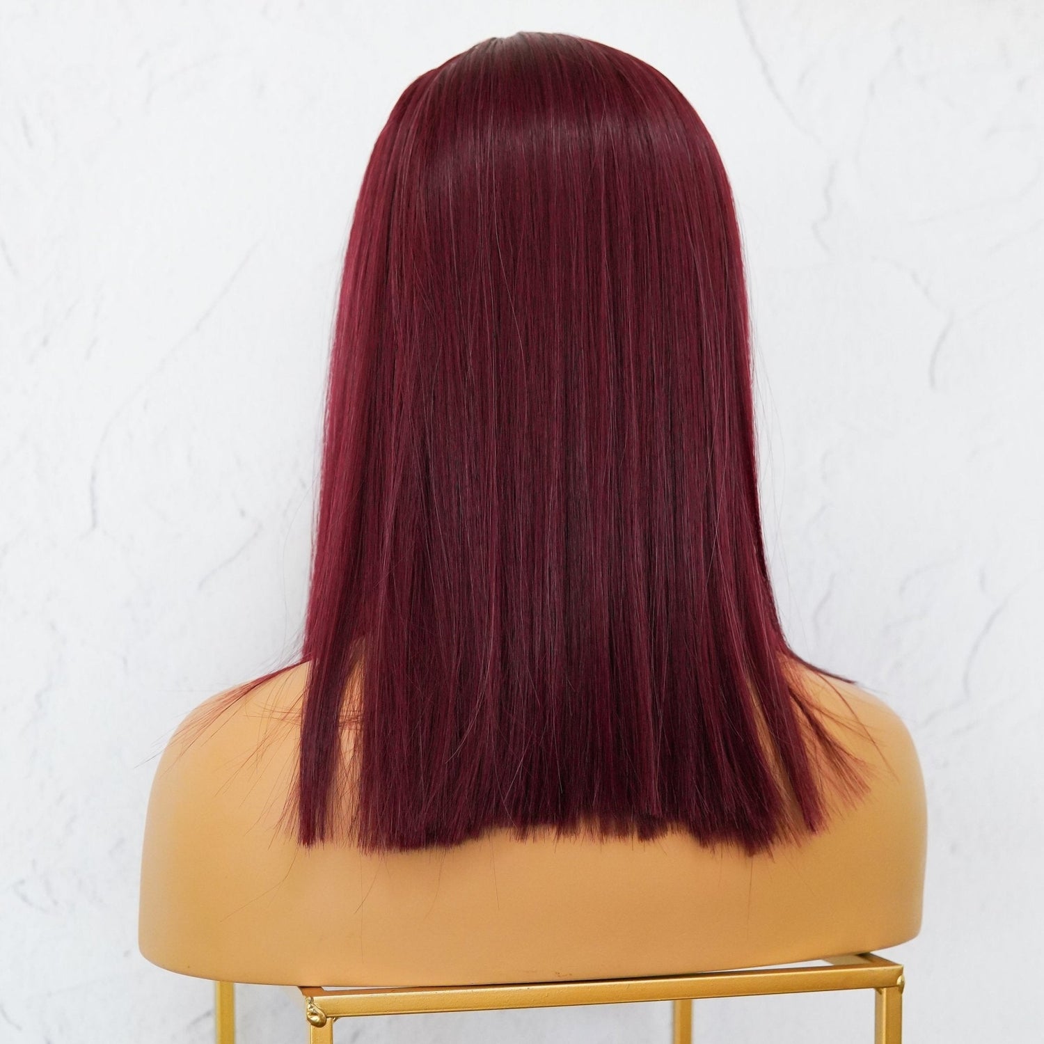 JOLIE - Burgundy - Fringe Wig | Red, 14 Inch, Fringe, Synthetic Hair | Milk &amp; Honey Wigs