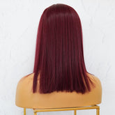 JOLIE - Burgundy - Fringe Wig | Red, 14 Inch, Fringe, Synthetic Hair | Milk & Honey Wigs