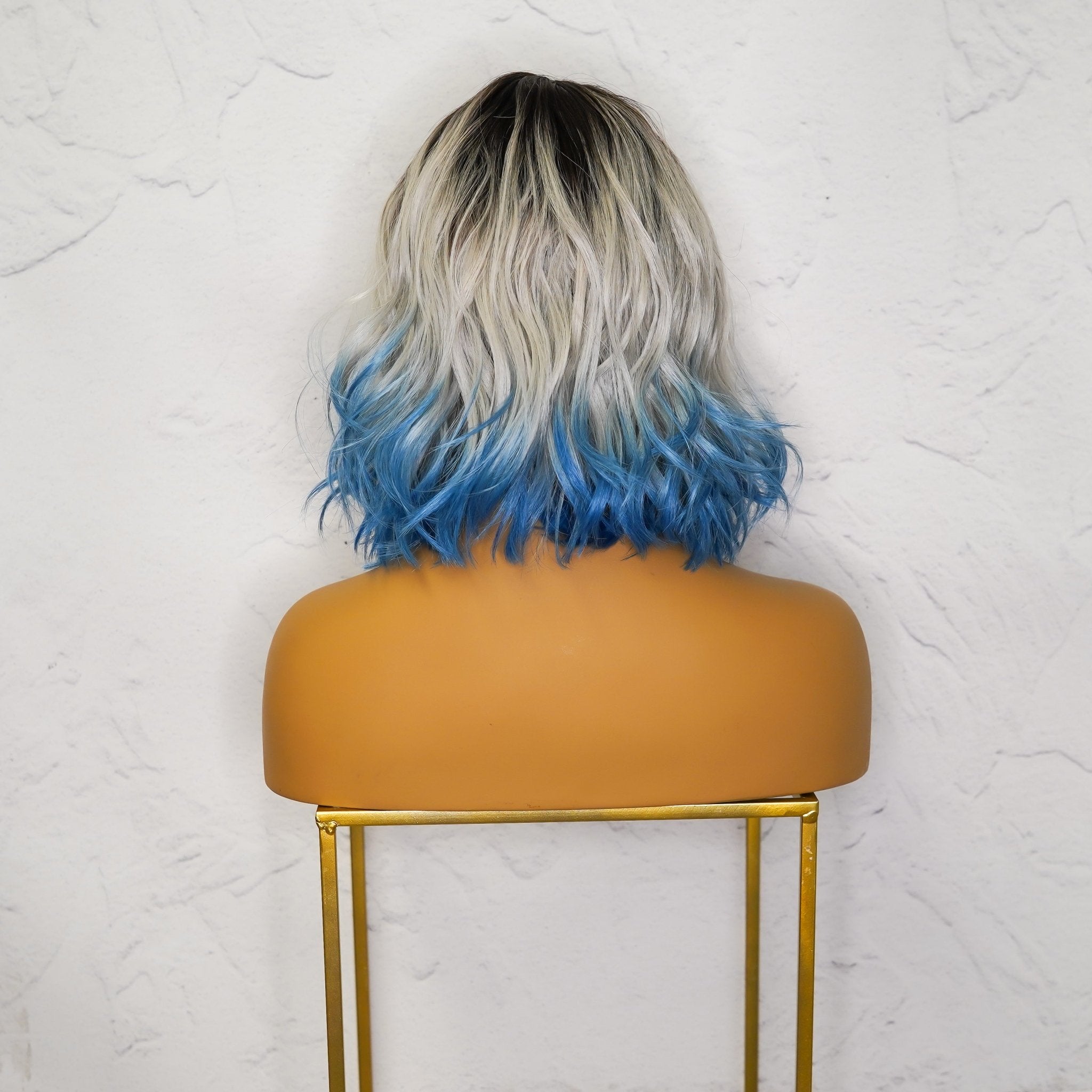 JORDAN - Ombre Blue - Fringe Wig | Blue, 12 Inch &amp; Shorter, Fringe, Synthetic Hair | Milk &amp; Honey Wigs