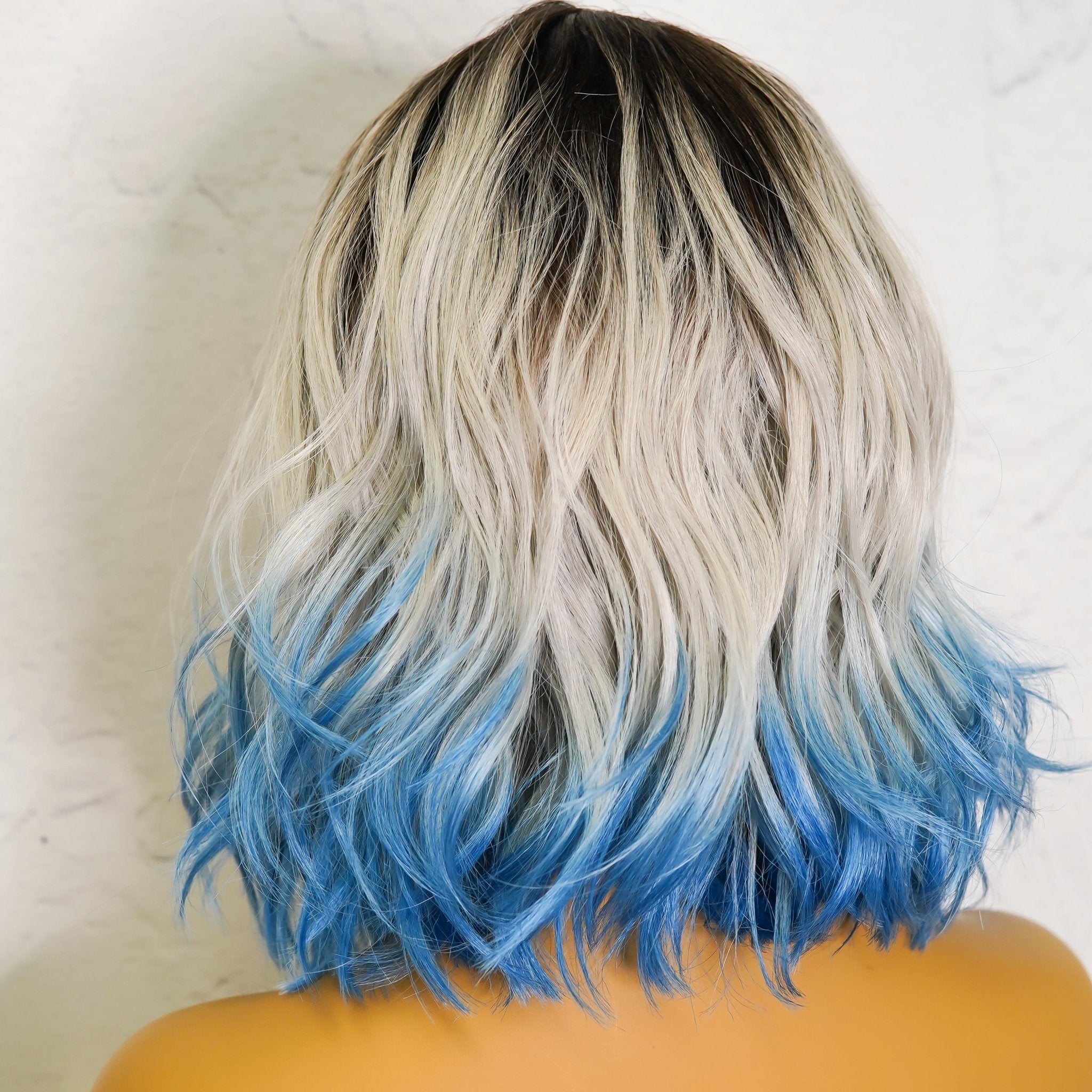JORDAN - Ombre Blue - Fringe Wig | Blue, 12 Inch &amp; Shorter, Fringe, Synthetic Hair | Milk &amp; Honey Wigs